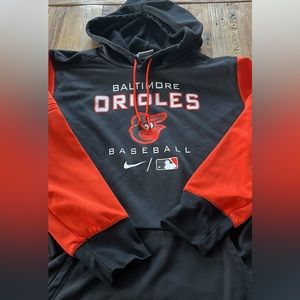 NIKE XL BALTIMORE ORIOLES HOODED SWEATSHIRT